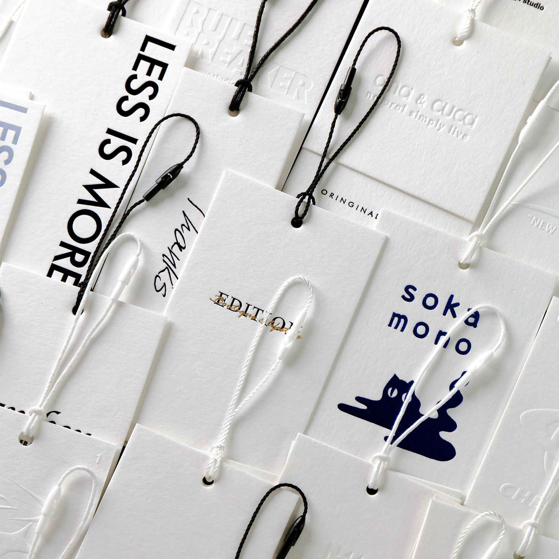 Clothing tags are the link between fashion itself and consumers