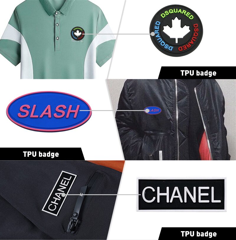 Custom Logo 3D Folded Badges for Clothing