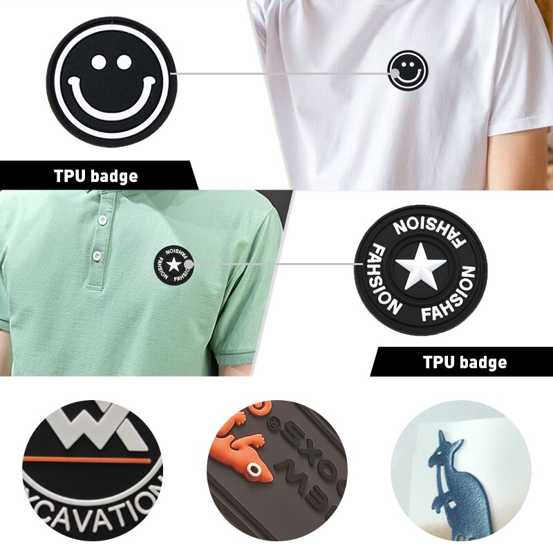 quality Custom Logo 3D Folded Badges for Clothing