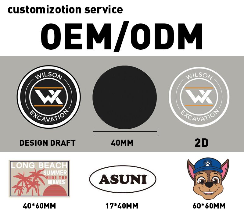 oem odm Custom Logo 3D Folded Badges for Clothing