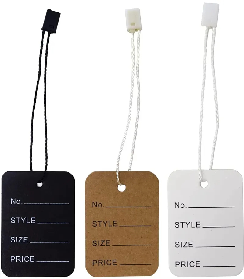 String custom Low MOQ Custom clothing tag New design hang tag clothing clothes l