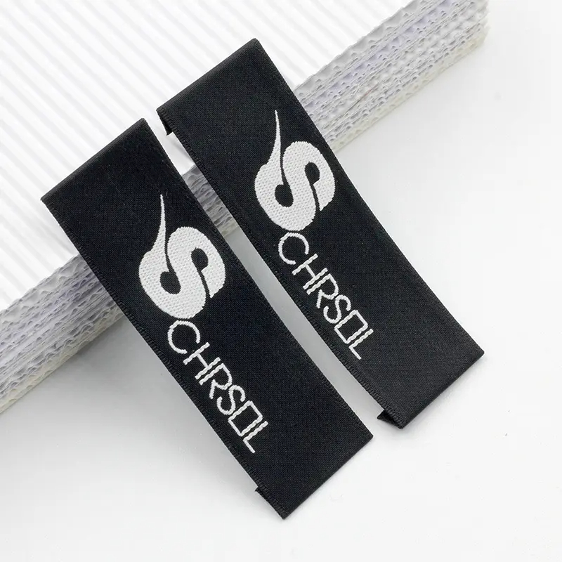 High Quality New design high-density woven label custom tags for clothing woven 