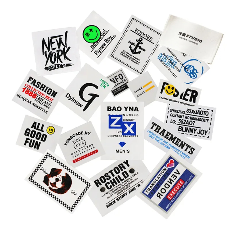 Best Quality Garment Cotton Satin Labels Custom Logo Woven Label Fabric Neck Tag