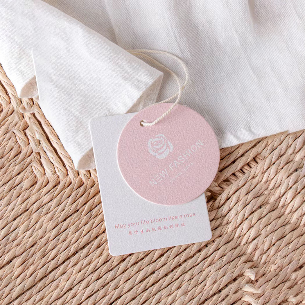 Luxury Clothes Hang Tag Custom Logo Sustainable Paper PVC Plastic-Featuring Embossed Style UV Clothi